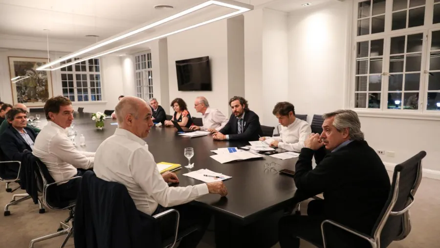 Alberto Fernández con Kicillof y Rodríguez Larreta Alberto Fernández con Kicillof y Rodríguez Larreta
