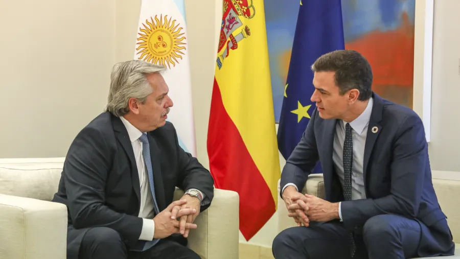 Alberto Fernández y Pedro Sánchez Alberto Fernández y Pedro Sánchez