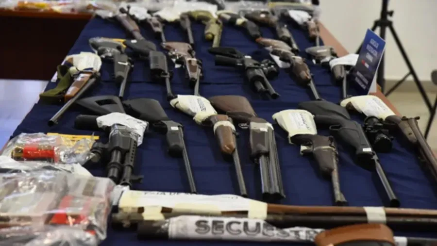 Imagen de archivo de secuestros de armas por parte de la Justicia de Santa Fe. Imagen de archivo de secuestros de armas por parte de la Justicia de Santa Fe.
