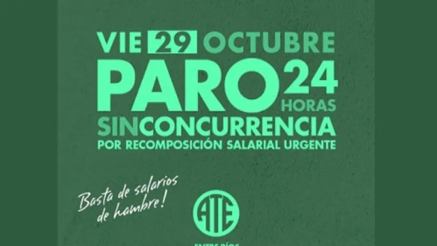 Estatales de ATE van al paro este viernes Estatales de ATE van al paro este viernes
