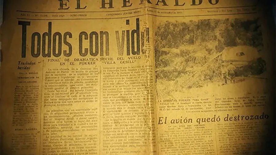 “Todos con vida”, tituló el diario El Heraldo de Concordia hace 47 años. “Todos con vida”, tituló el diario El Heraldo de Concordia hace 47 años.