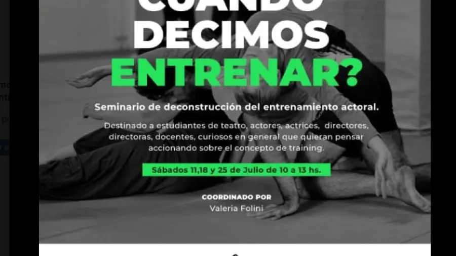 ¿Qué decimos cuando decimos entrenar?" ¿Qué decimos cuando decimos entrenar?"