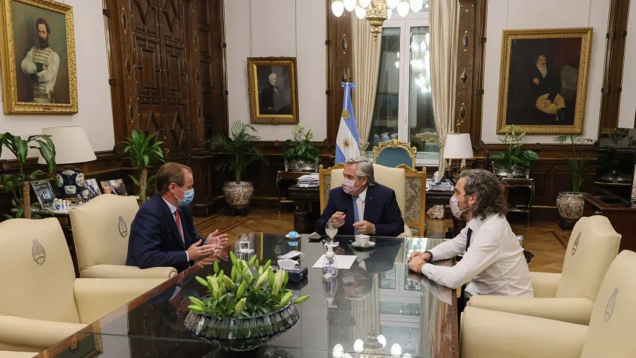 Bordet con Fernández y Cafiero en Casa Rosada Bordet con Fernández y Cafiero en Casa Rosada