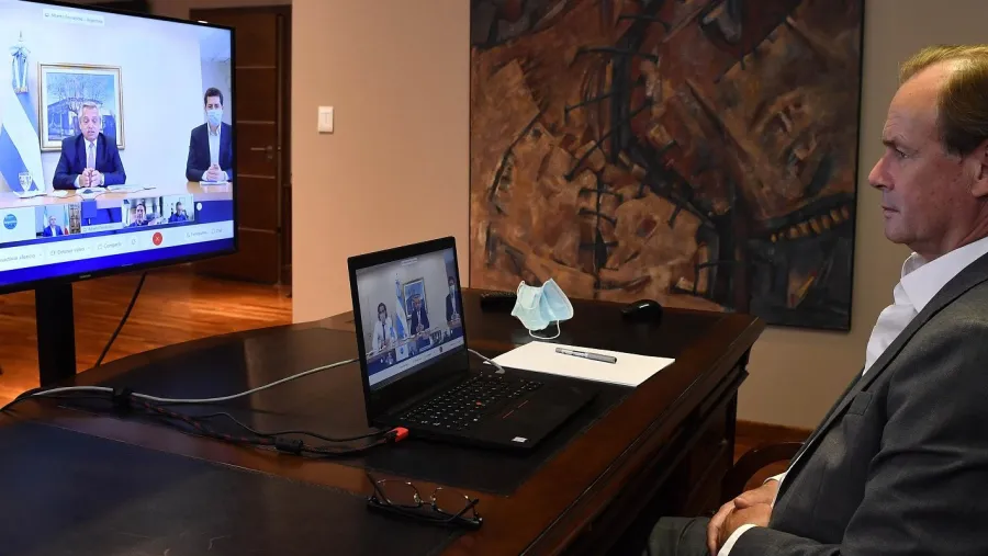 Bordet en videoconferencia con Alberto Fernández Bordet en videoconferencia con Alberto Fernández