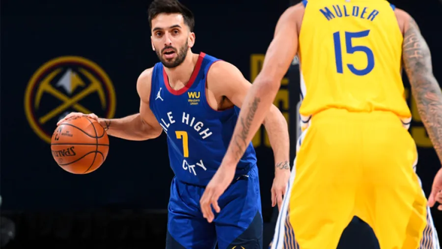 Facundo Campazzo Con minutos para Campazzo, Denver Nuggets derrotó a Golden State en la NBA