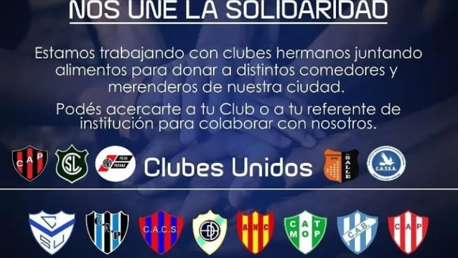 Clubes Unidos Clubes paranaenses se unieron para ayudar a merenderos y comedores