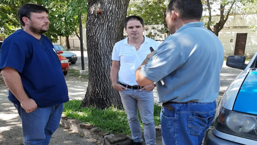 Leonardo Hassel con comisario Ernesto Frabricius Leonardo Hassel con comisario Ernesto Frabricius