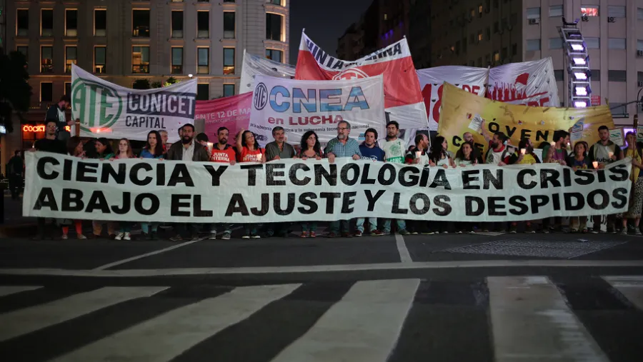 Movilización de científicos del Conicet Movilización de científicos del Conicet