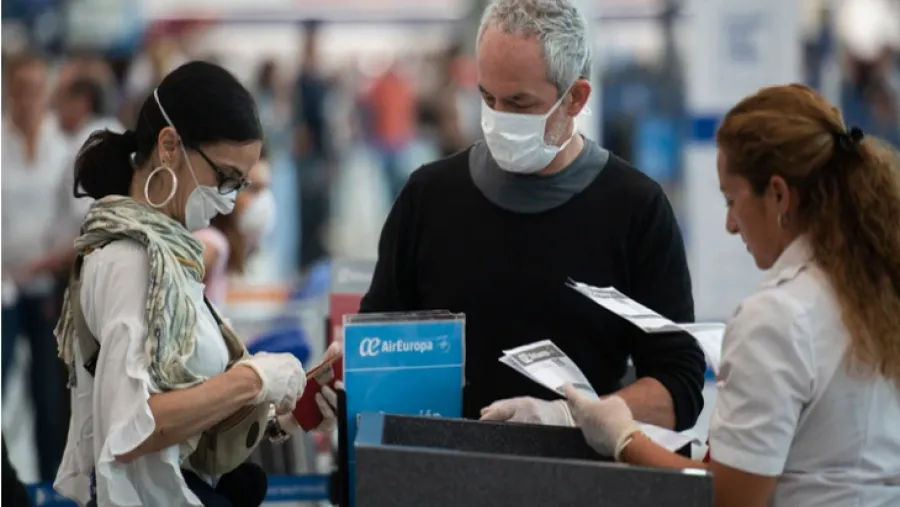 coronavirus barbijos aeropuerto coronavirus barbijos aeropuerto