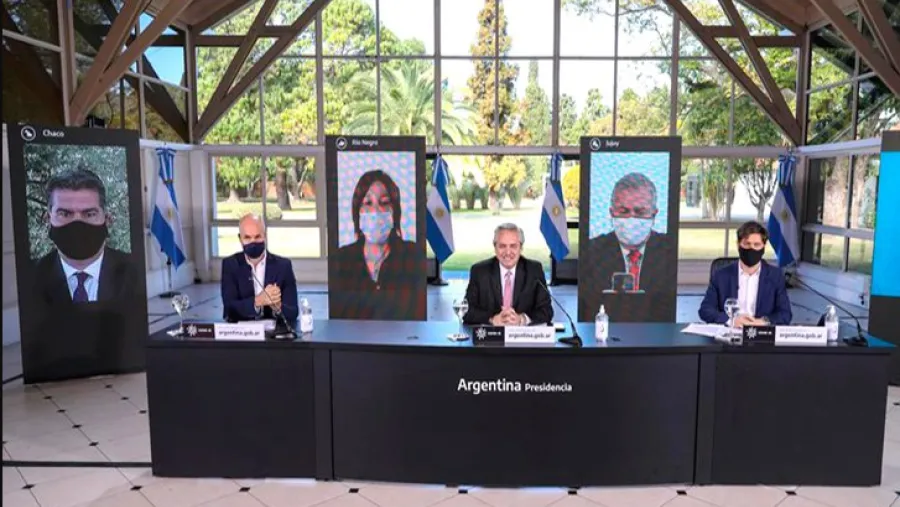 Alberto Fernández al anunciar la nueva cuarentena en el AMBA Alberto Fernández al anunciar la nueva cuarentena en el AMBA