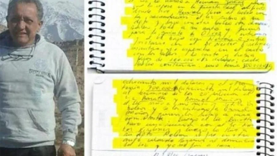 El chofer Oscar Centeno y sus supuestos cuadernos. El chofer Oscar Centeno y sus supuestos cuadernos.
