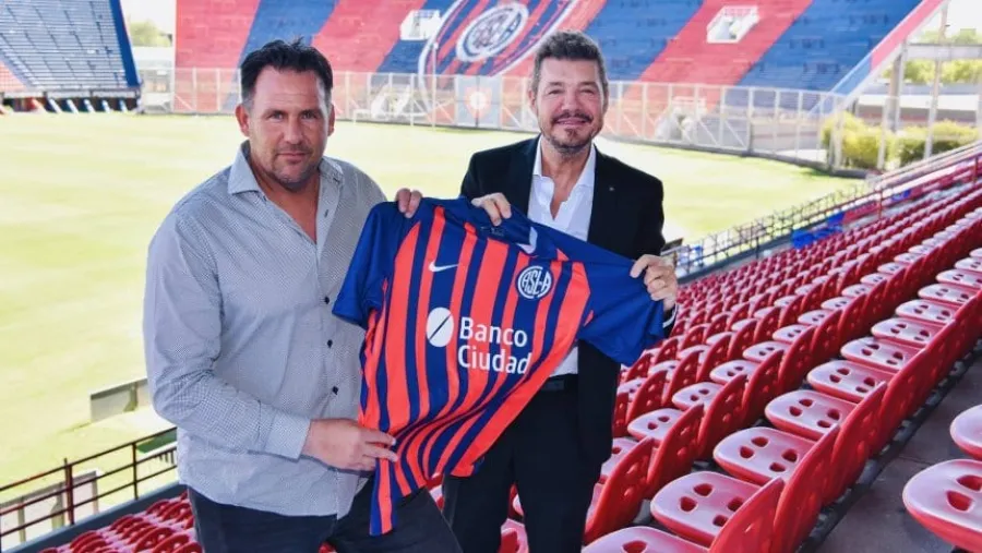 Diego Dabove y Marcelo Tinelli Fútbol: Diego Dabove se convirtió en el nuevo DT de San Lorenzo