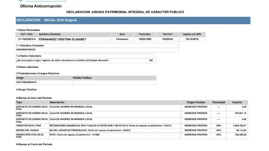 Declaración jurada Declaración jurada