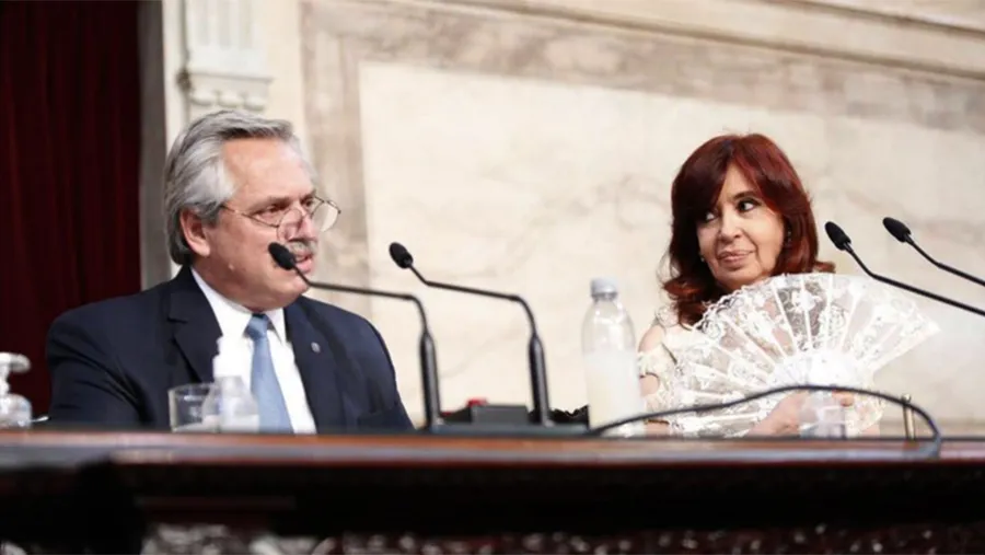 Alberto Fernández y Cristina Kirchner durante la apertura de sesiones ordinarias. Alberto Fernández y Cristina Kirchner durante la apertura de sesiones ordinarias.