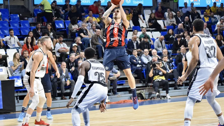 Luciano González A San Lorenzo no le alcanzó con el aporte del “Chuzito” González ante Virtus Bologna