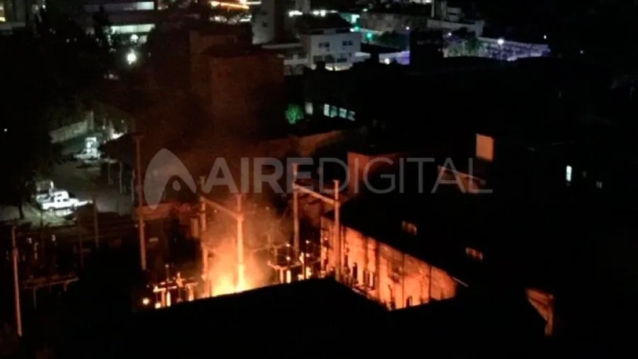 incendio estación transformadora Santa Fe incendio estación transformadora Santa Fe