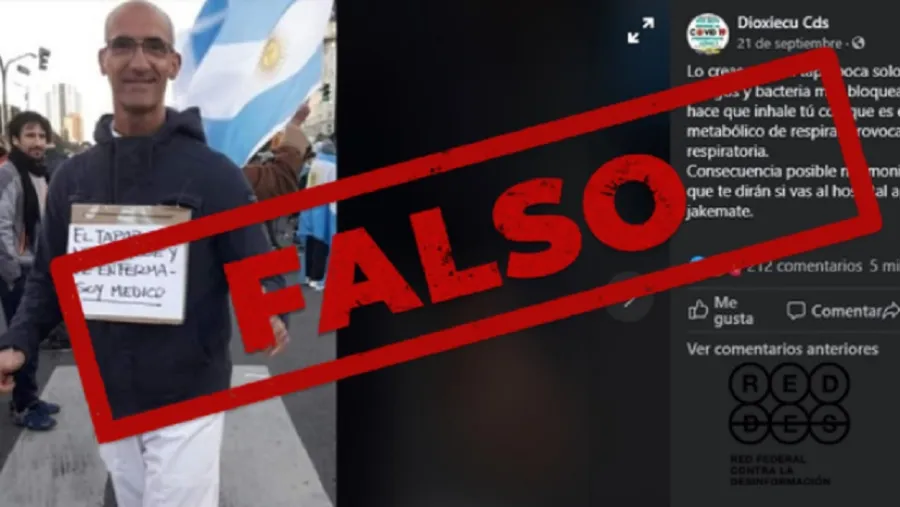 Es falso que el tapabocas cultive hongos y bacterias que bloquean el oxígeno Es falso que el tapabocas cultive hongos y bacterias que bloquean el oxígeno