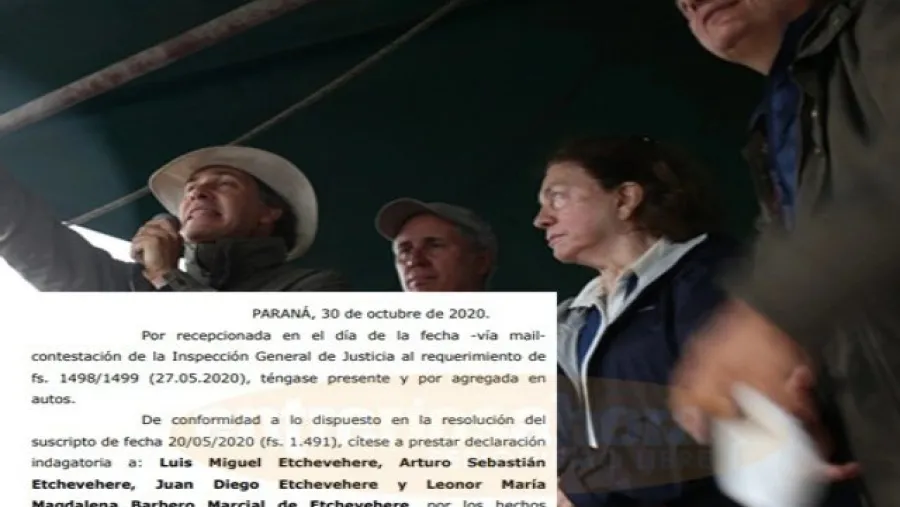 Citaron a indagatoria a los hermanos Etchevehere y Leonor Barbero en una causa por estafa Citaron a indagatoria a los hermanos Etchevehere y Leonor Barbero en una causa por estafa
