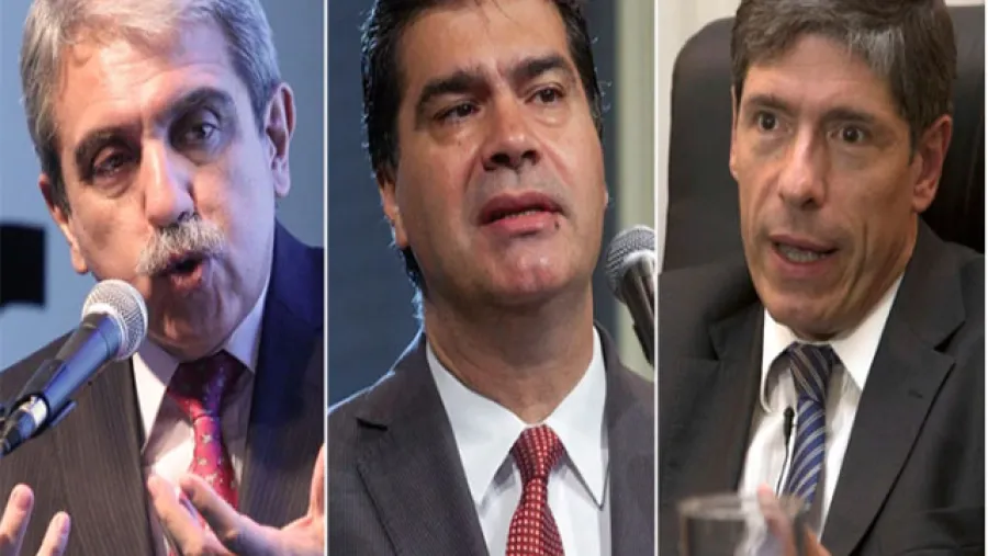 Aníbal Fernández, Jorge Capitanich y Juan Abal Medina Aníbal Fernández, Jorge Capitanich y Juan Abal Medina