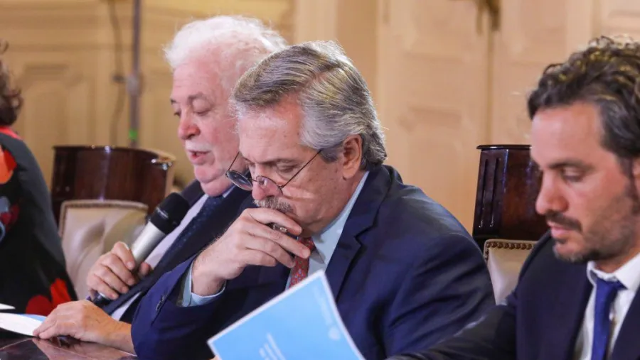 Alberto Fernández con Cafiero y Ginés Alberto Fernández con Cafiero y Ginés