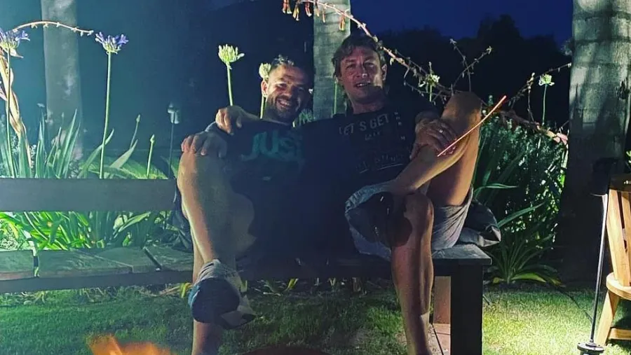 Gago y Heinze A semanas de su retiro, Gago se reencontró con el entrerriano Heinze