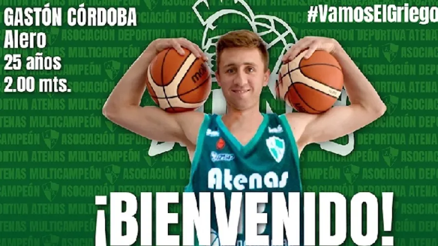 Gastón Córdoba Tras su paso por Central Entrerriano, Gastón Córdoba jugará en Atenas