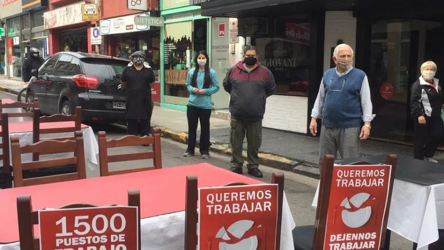 protesta de gastronómicos en Paraná protesta de gastronómicos en Paraná