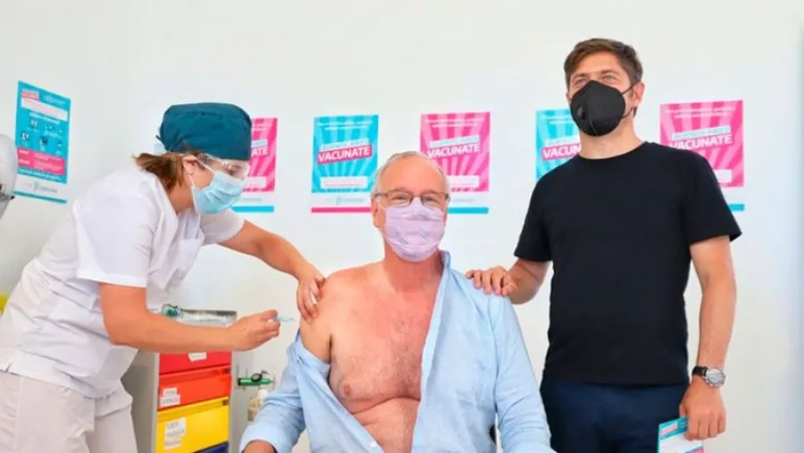 Daniel Gollán vacuna rusa con Kicillof Daniel Gollán vacuna rusa con Kicillof