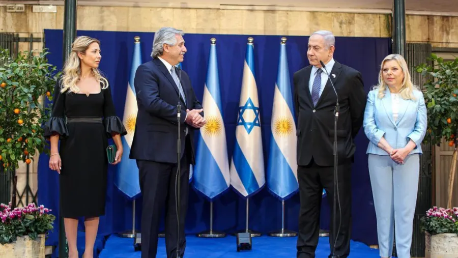 Alberto Fernández con Benjamin Netanyahu Alberto Fernández con Benjamin Netanyahu