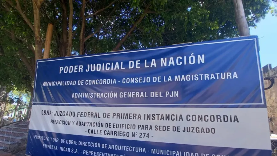 En marzo concluirán las obras del Juzgado Federal de Concordia En marzo concluirán las obras del Juzgado Federal de Concordia