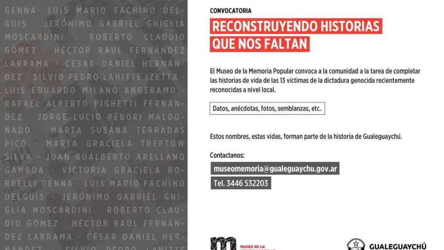 "Reconstruyendo historias que nos faltan" "Reconstruyendo historias que nos faltan"