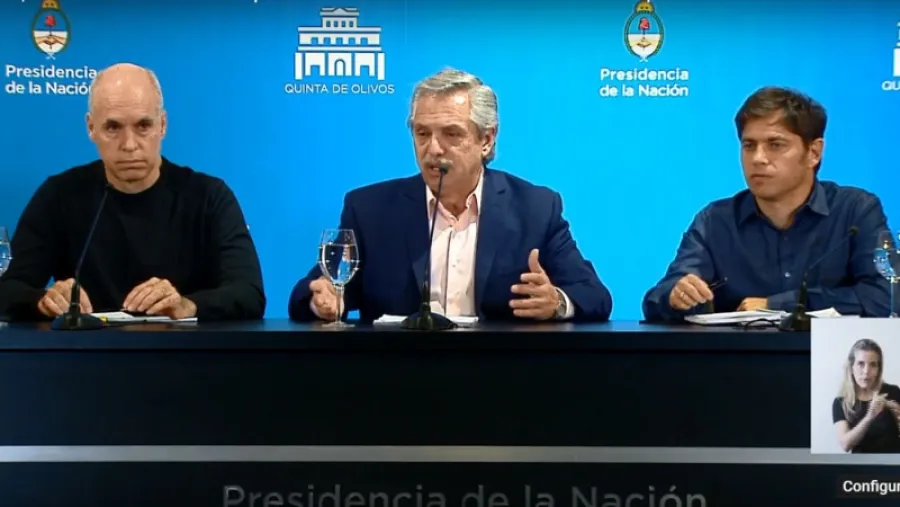 Larreta, Fernández y Kicillof Larreta, Fernández y Kicillof