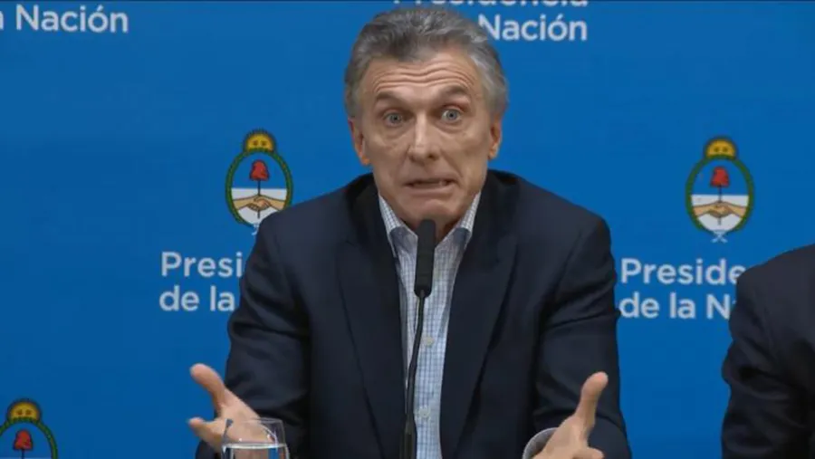 Mauricio Macri en la conferencia del lunes 12 de agosto, cuando culpó a los votantes por la reacción del mercado. Mauricio Macri en la conferencia del lunes 12 de agosto, cuando culpó a los votantes por la reacción del mercado.