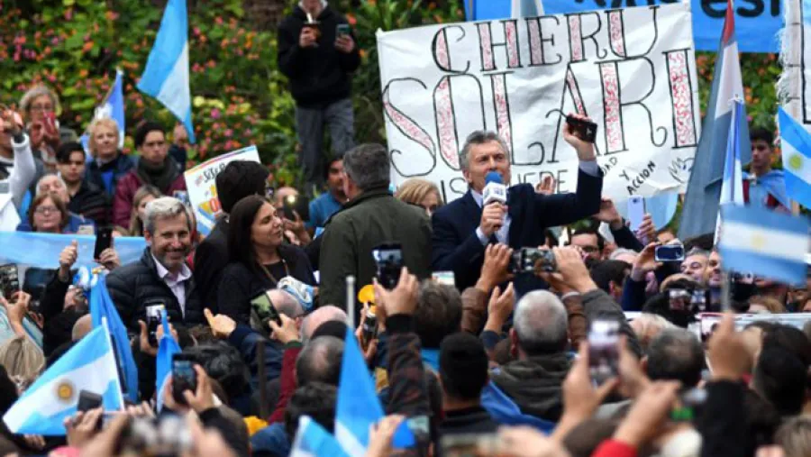 Macri de campaña en La Paz Macri de campaña en La Paz
