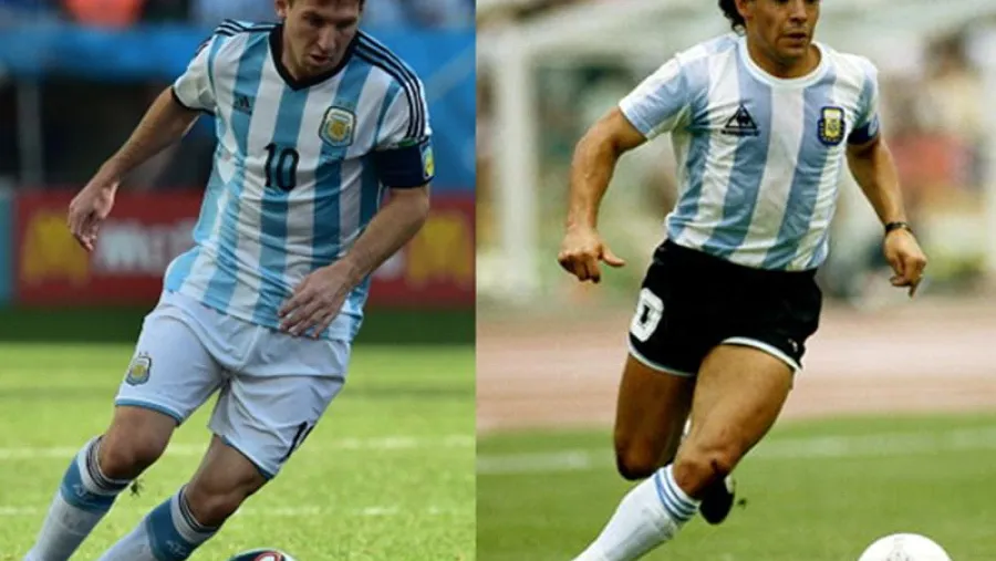Messi y Maradona Maradona y Messi integran el mejor equipo de la historia de France Football