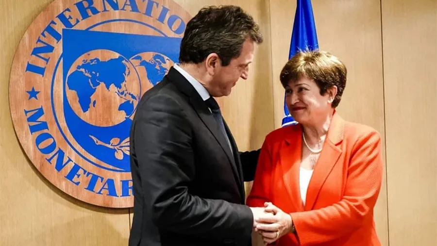 Sergio Massa y Kristalina Georgieva. Sergio Massa y Kristalina Georgieva.