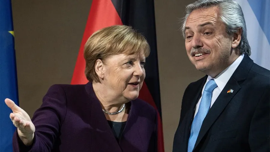 Ángela Merkel y Alberto Fernández. Ángela Merkel y Alberto Fernández.