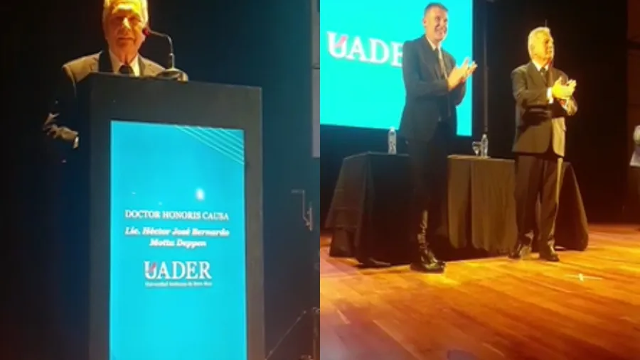 La Uader reconoció con el Honoris Causa al empresario Motta. La Uader reconoció con el Honoris Causa al empresario Motta