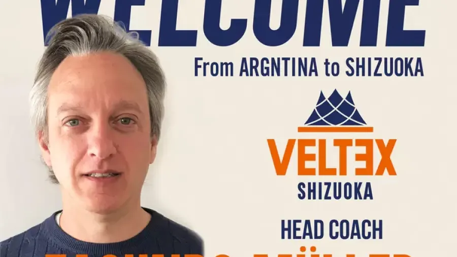 Facundo Müller Veltex Shizuoka anunció la llegada del paranaense Facundo Müller