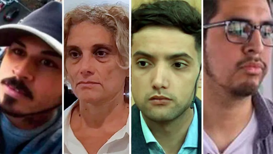 Los detenidos Revolución Federal. Gastón Guerra, Sabrina Basile, Jonathan Morel y Leonardo Sosa. Los detenidos Revolución Federal. Gastón Guerra, Sabrina Basile, Jonathan Morel y Leonardo Sosa.