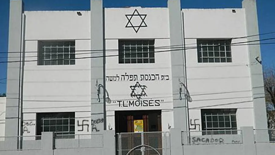 pintadas antisemitas sinagoga Basavilbaso pintadas antisemitas sinagoga Basavilbaso