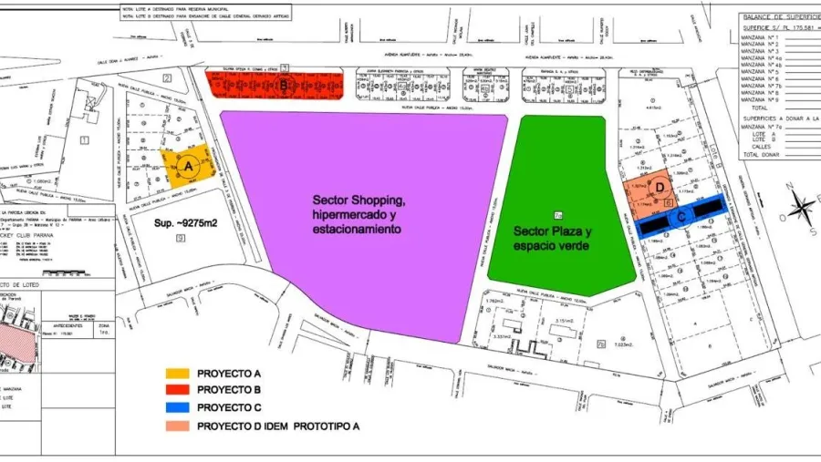 El plano del exhipódromo El plano del exhipódromo