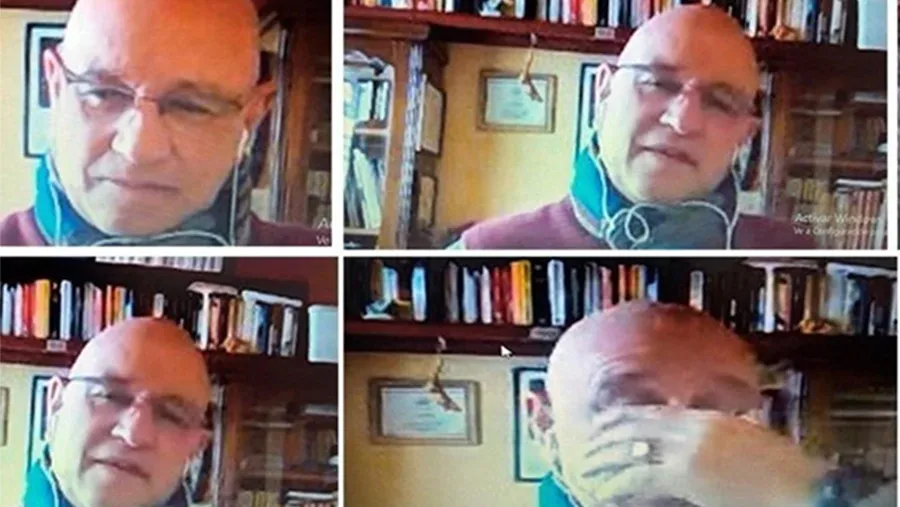 El ex SIDE Julio César Pose, en la audiencia virtual. El ex SIDE Julio César Pose, en la audiencia virtual.
