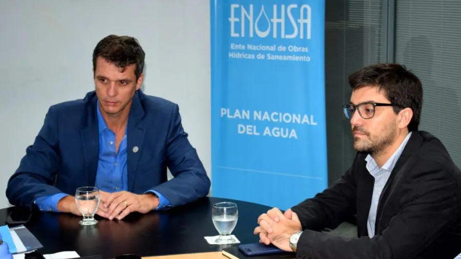 Sarubi abordó con Cresto la adjudicación del colector cloacal de La Paz Sarubi abordó con Cresto la adjudicación del colector cloacal de La Paz