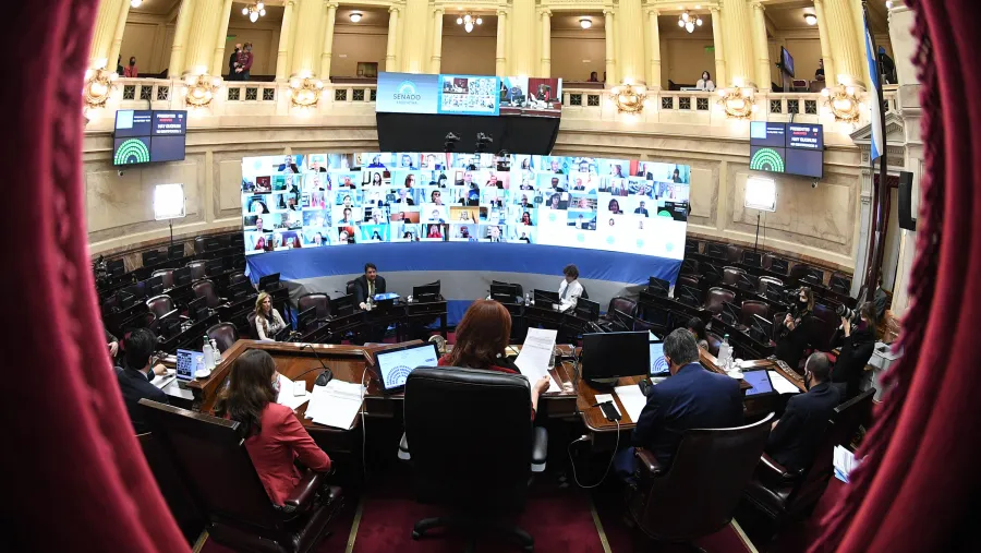Por primera vez, el Senado nacional votó tres leyes en forma remota Por primera vez, el Senado nacional votó tres leyes en forma remota
