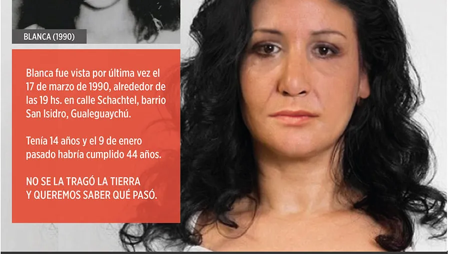 Blanca habría cumplido 44 años el 9 de enero pasado. Quien cuente con información se ruega comunicarse al 911 o al Juzgado de Garantías Nº 2 a cargo del juez Ignacio Boris Telenta (3446) 426140. Blanca habría cumplido 44 años el 9 de enero pasado. Quien cuente con información se ruega comunicarse al 911 o al Juzgado de Garantías Nº 2 a cargo del juez Ignacio Boris Telenta (3446) 426140.