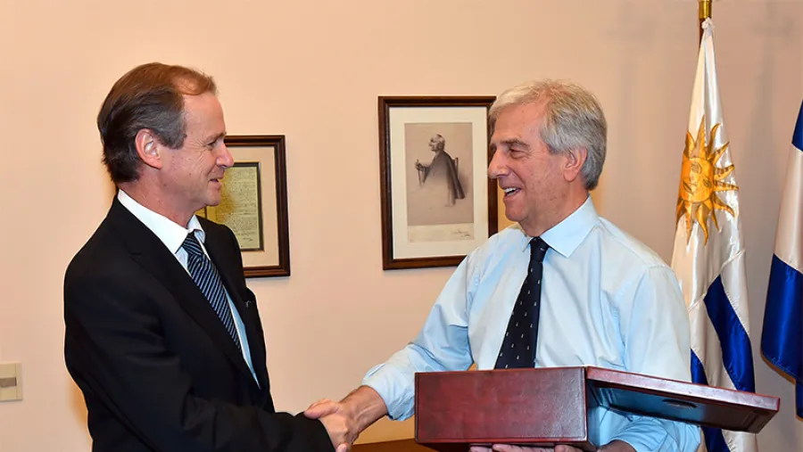 Tabaré Vázquez con Gustavo Bordet Tabaré Vázquez con Gustavo Bordet