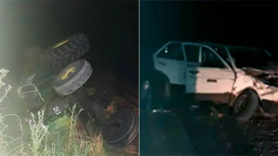 El siniestro vial entre un auto y un tractor ocurrió hoy de madrugada en un camino vecinal, a mil metros del acceso a la localidad de Villa Clara (Departamento Villaguay). El siniestro vial entre un auto y un tractor ocurrió hoy de madrugada en un camino vecinal, a mil metros del acceso a la localidad de Villa Clara (Departamento Villaguay).