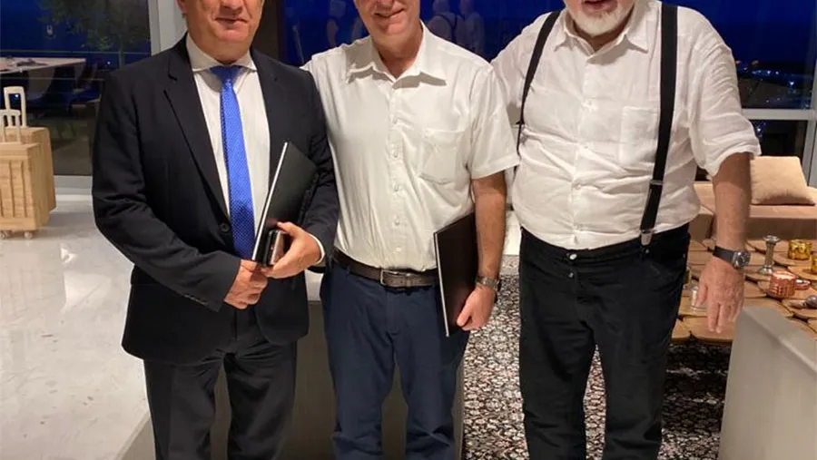 Sergio Urribarri, Ariel Porat y Adrián Werthein. Sergio Urribarri, Ariel Porat y Adrián Werthein.