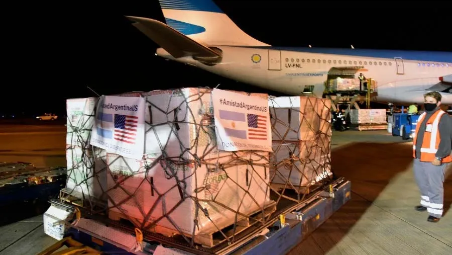 Con este último embarque, Argentina recibió en lo que va de junio 2.316.600 dosis de este proveedor. Con este último embarque, Argentina recibió en lo que va de junio 2.316.600 dosis de este proveedor.